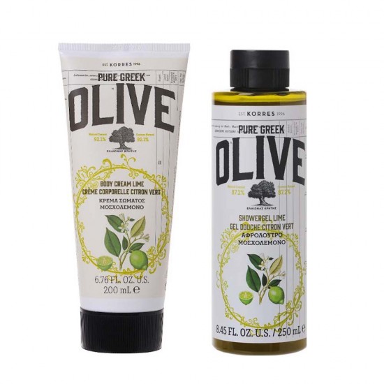 KORRES Pure Greek Olive Μοσχολέμονο Σετ Αφρόλουτρο και Κρέμα Σώματος