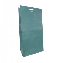 Πράσινη Χάρτινη Σακούλα με Χούφτα 24x15x48