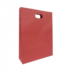 Κόκκινη Χάρτινη Σακούλα με Χούφτα 22x7x30