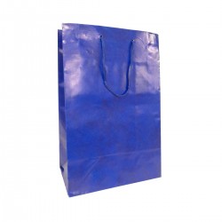 Μπλε Χάρτινη Σακούλα με Κορδόνι 24x15x37