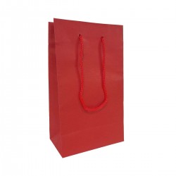 Κόκκινη Χάρτινη Σακούλα με Κορδόνι 15x9x25